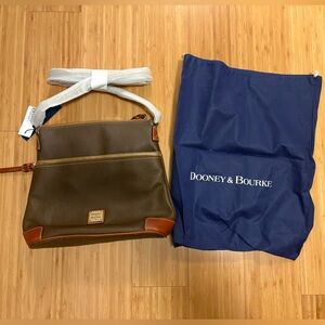 Dooney & Bourke Brown Pebble Leather Crossbody Bag- NEW WITH TAGS